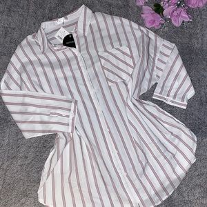 NWT Cotton On Oversized Striped Button Down